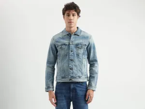 Regular Fit Spread Collar Solid Pattern Jacket