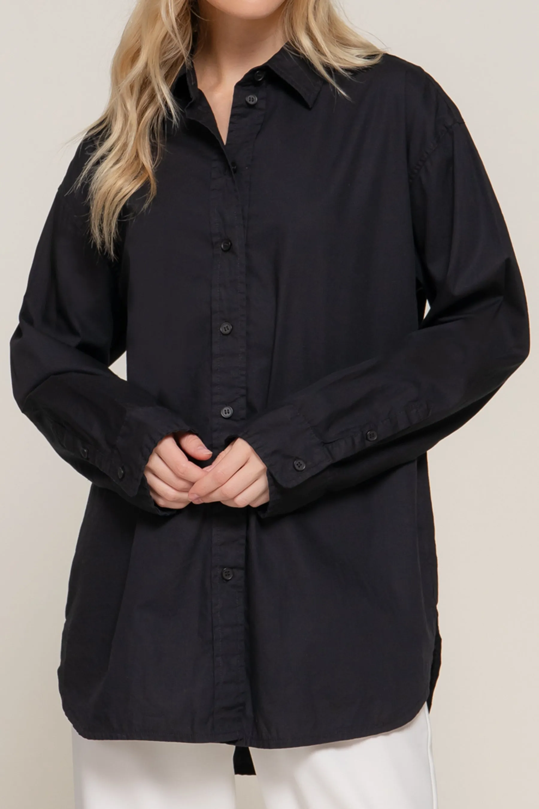 Relaxed Cotton Shirt Long Sleeve Soft and Breathable Poplin Fabric JBU02158 $12Each