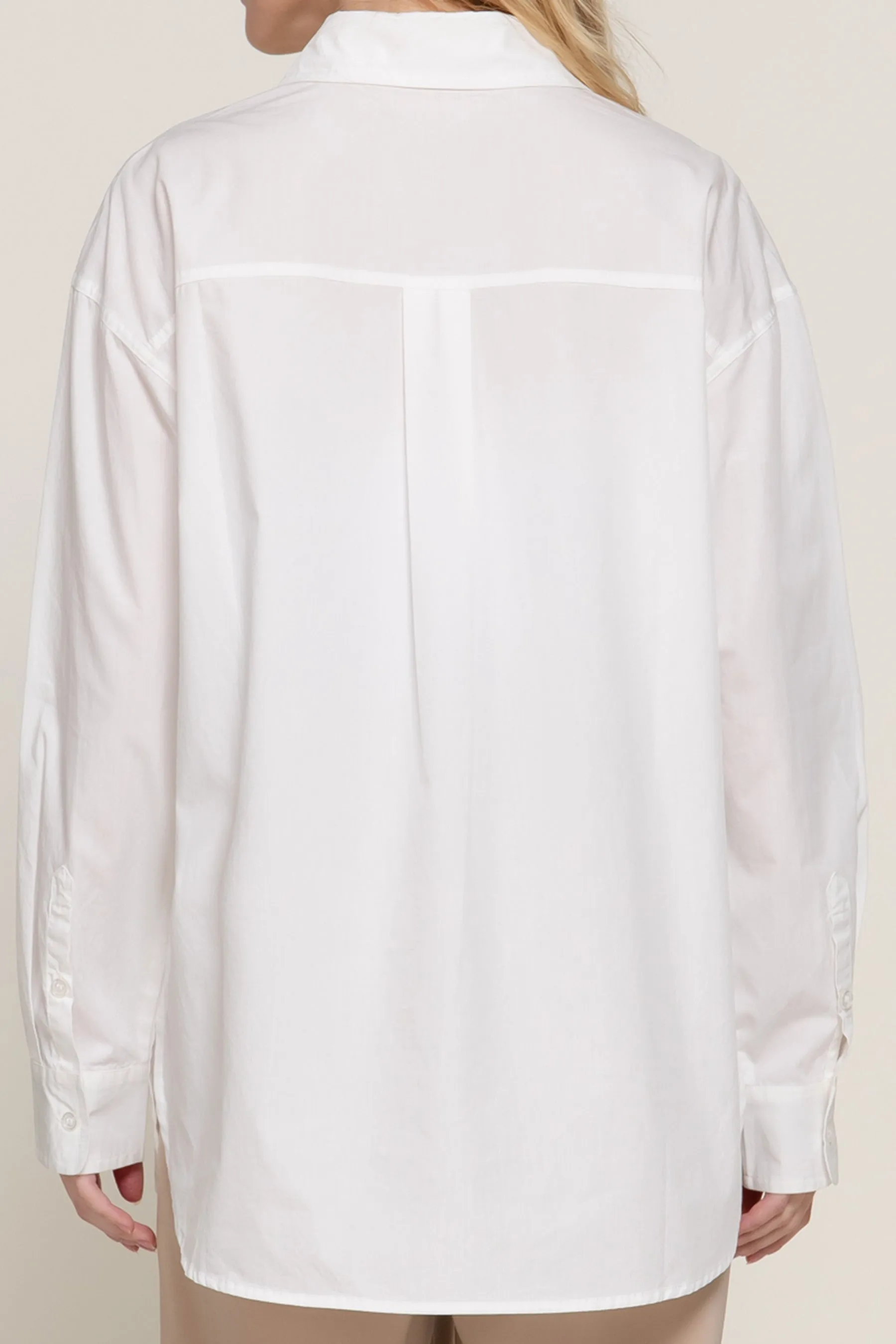 Relaxed Cotton Shirt Long Sleeve Soft and Breathable Poplin Fabric JBU02158 $12Each