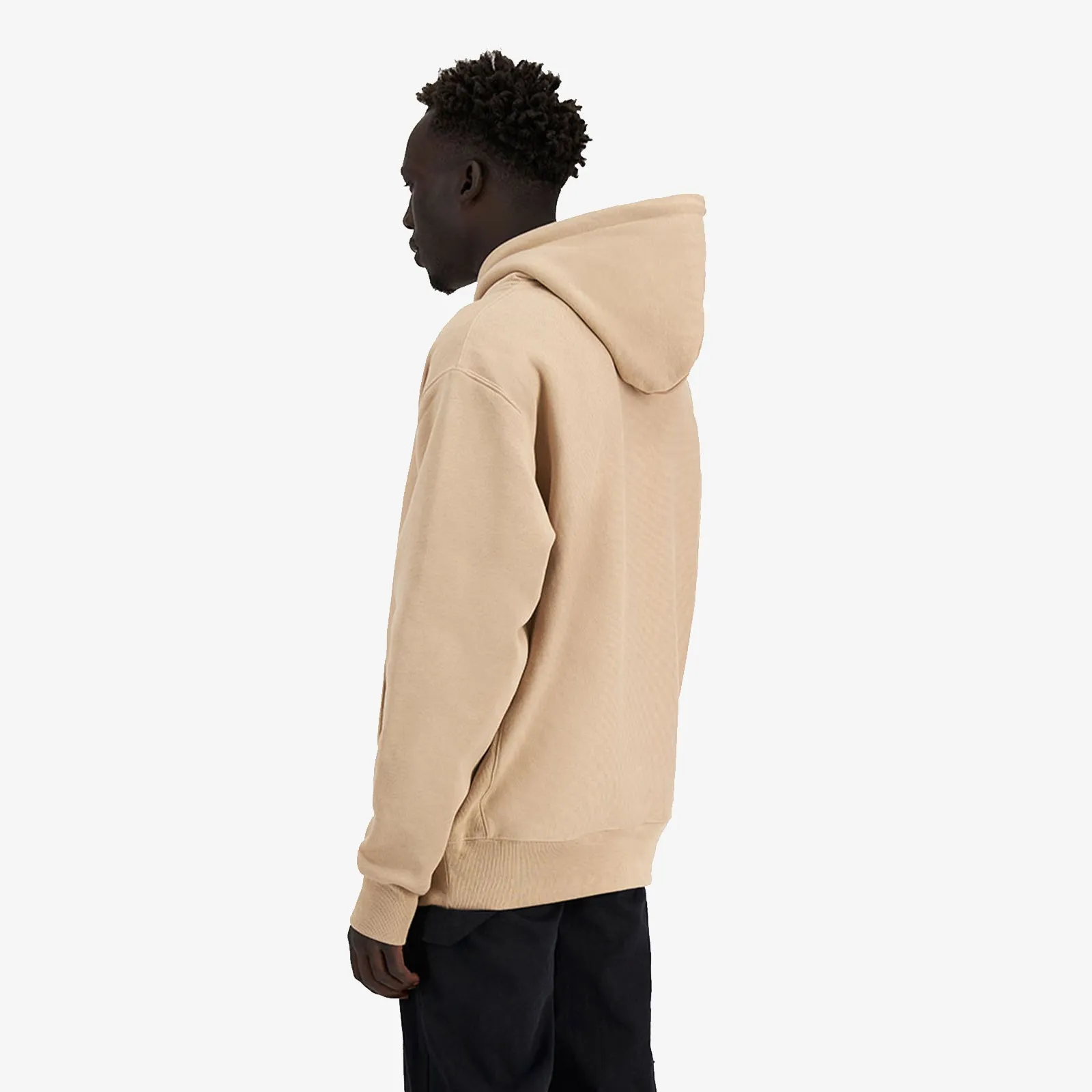 Reverse Weave Small C Hoodie - Beige