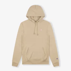 Reverse Weave Small C Hoodie - Beige