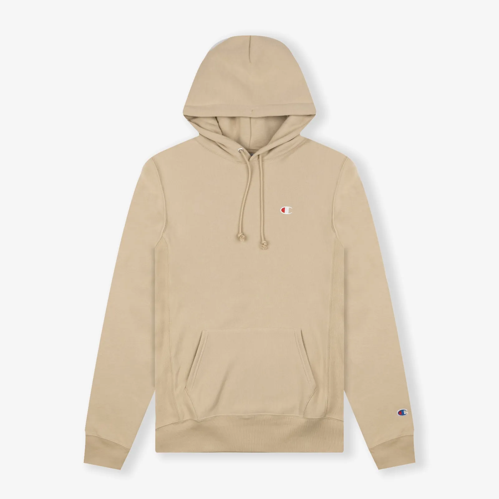 Reverse Weave Small C Hoodie - Beige