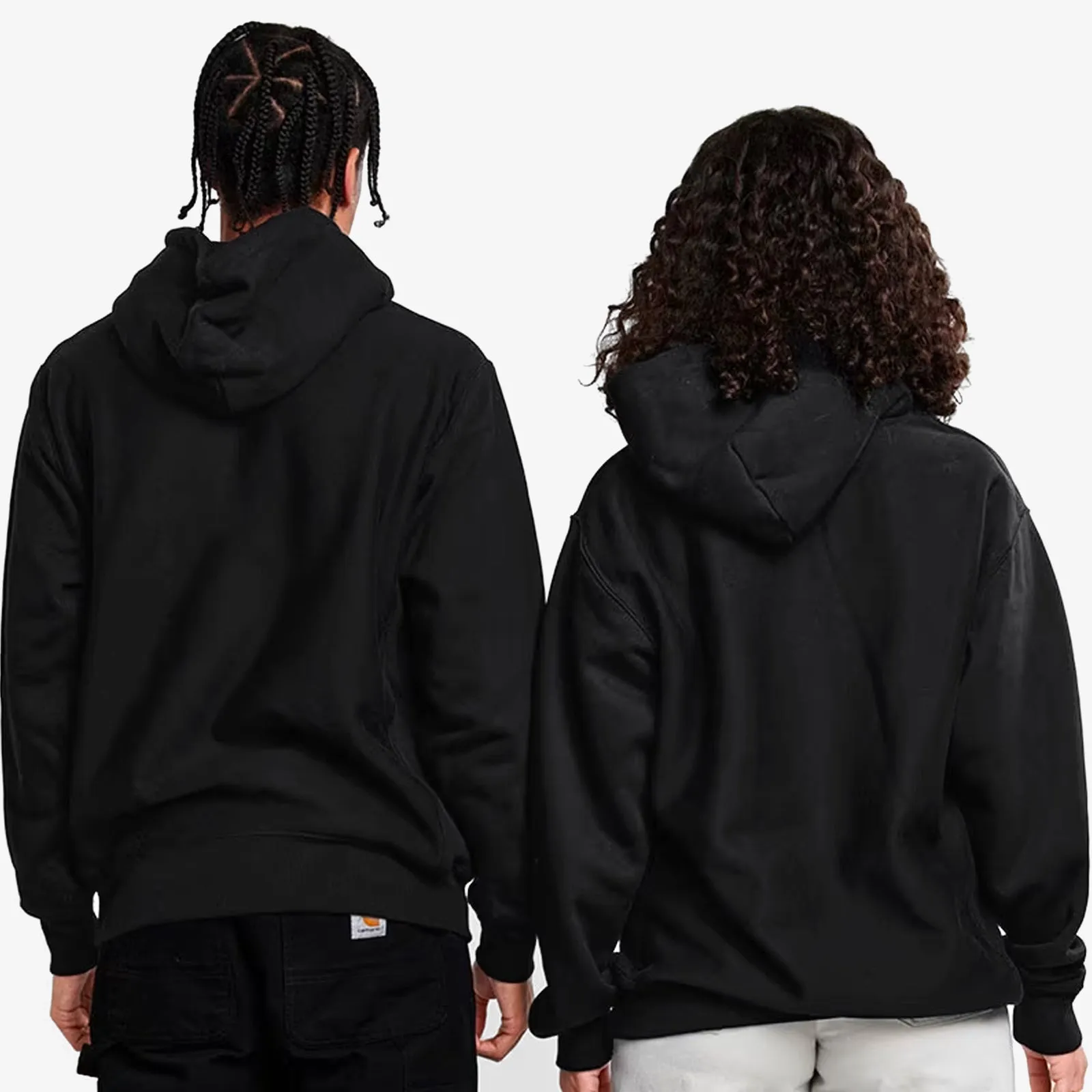 Reverse Weave Small C Hoodie - Black
