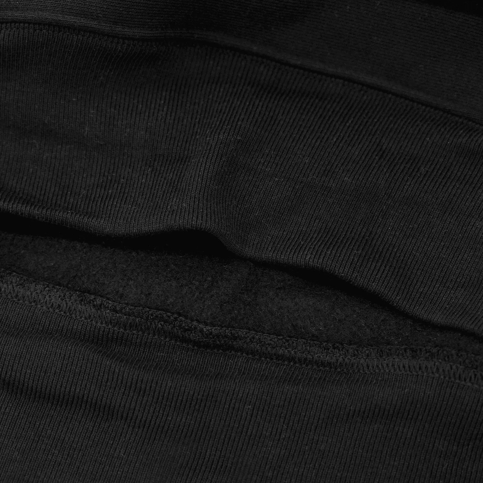 Reverse Weave Small C Hoodie - Black