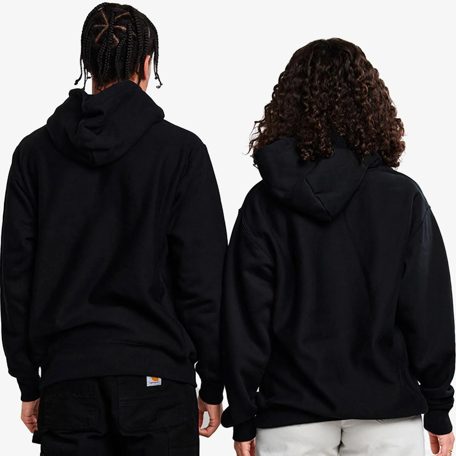 Reverse Weave Small C Hoodie - Black