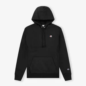 Reverse Weave Small C Hoodie - Black
