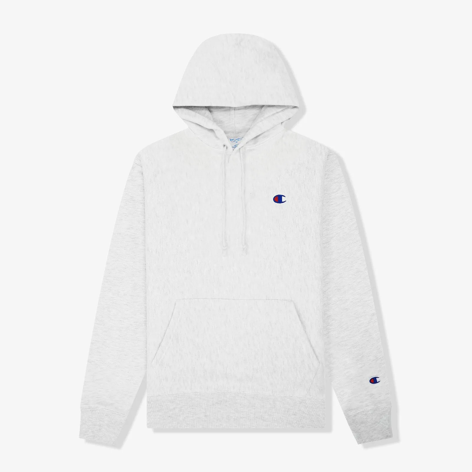 Reverse Weave Small C Hoodie - Silver Grey