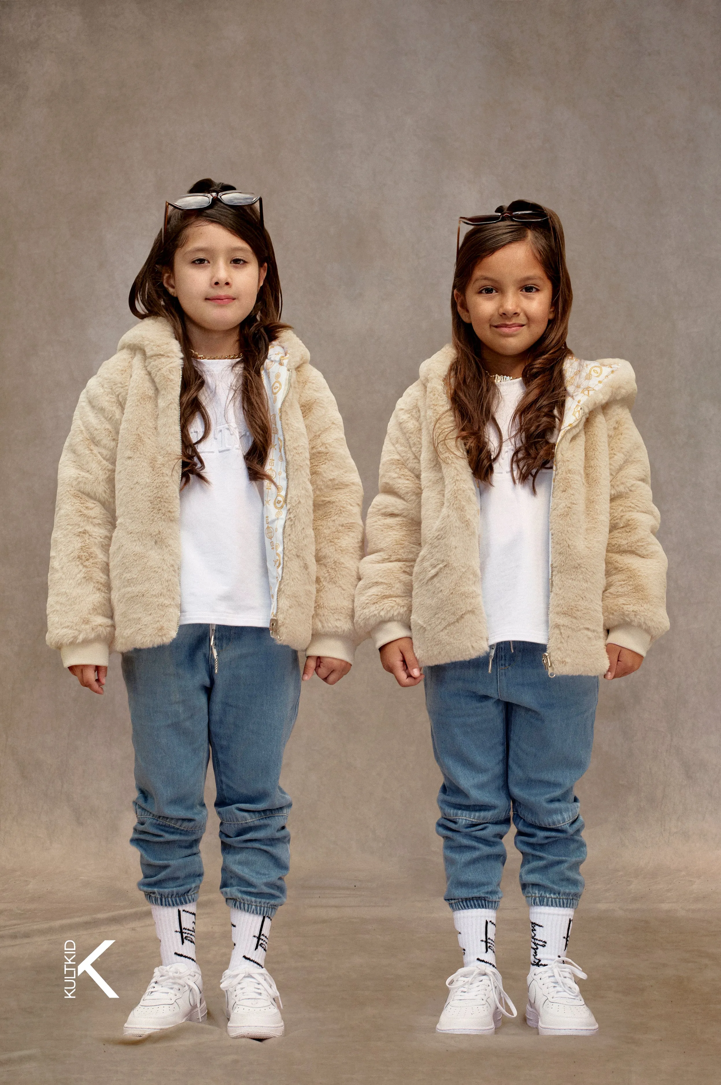 Reversible Faux Fur Coat with Satin Logo Lining