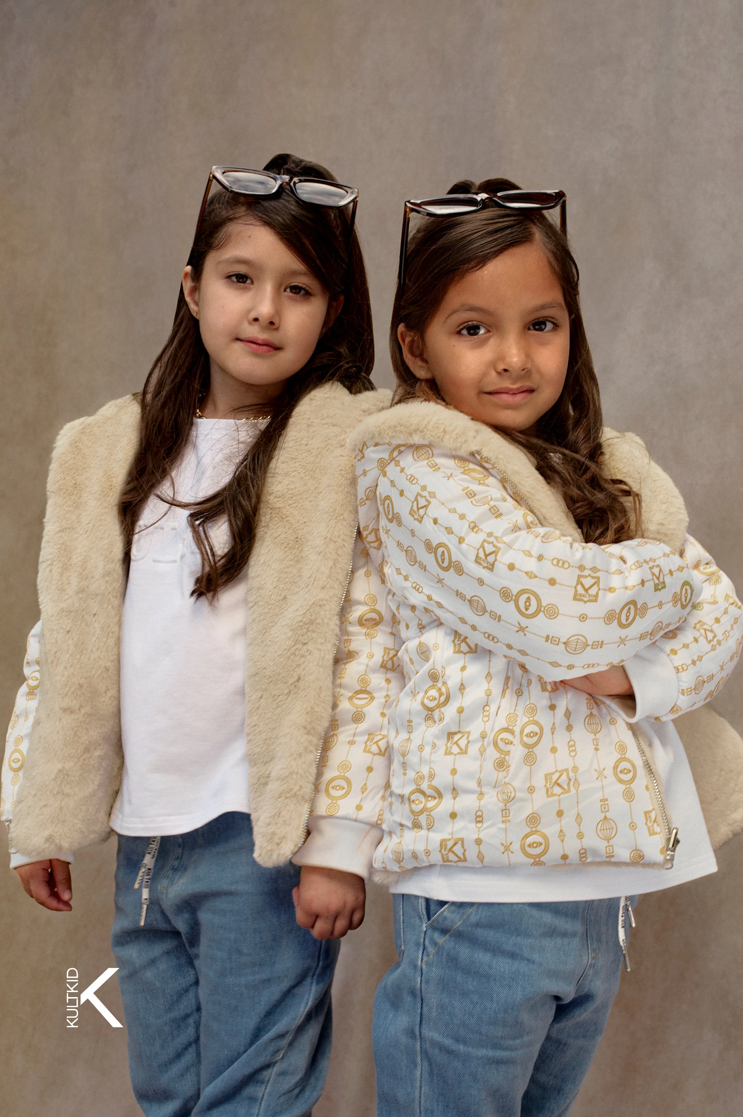 Reversible Faux Fur Coat with Satin Logo Lining