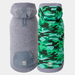 Reversible Lodge Dog Hoodie