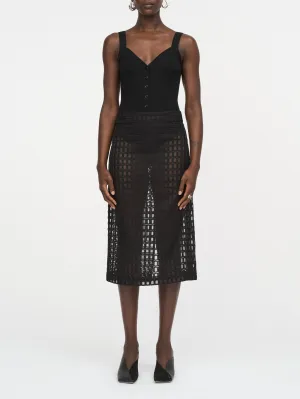 Rib Body Suit in Black
