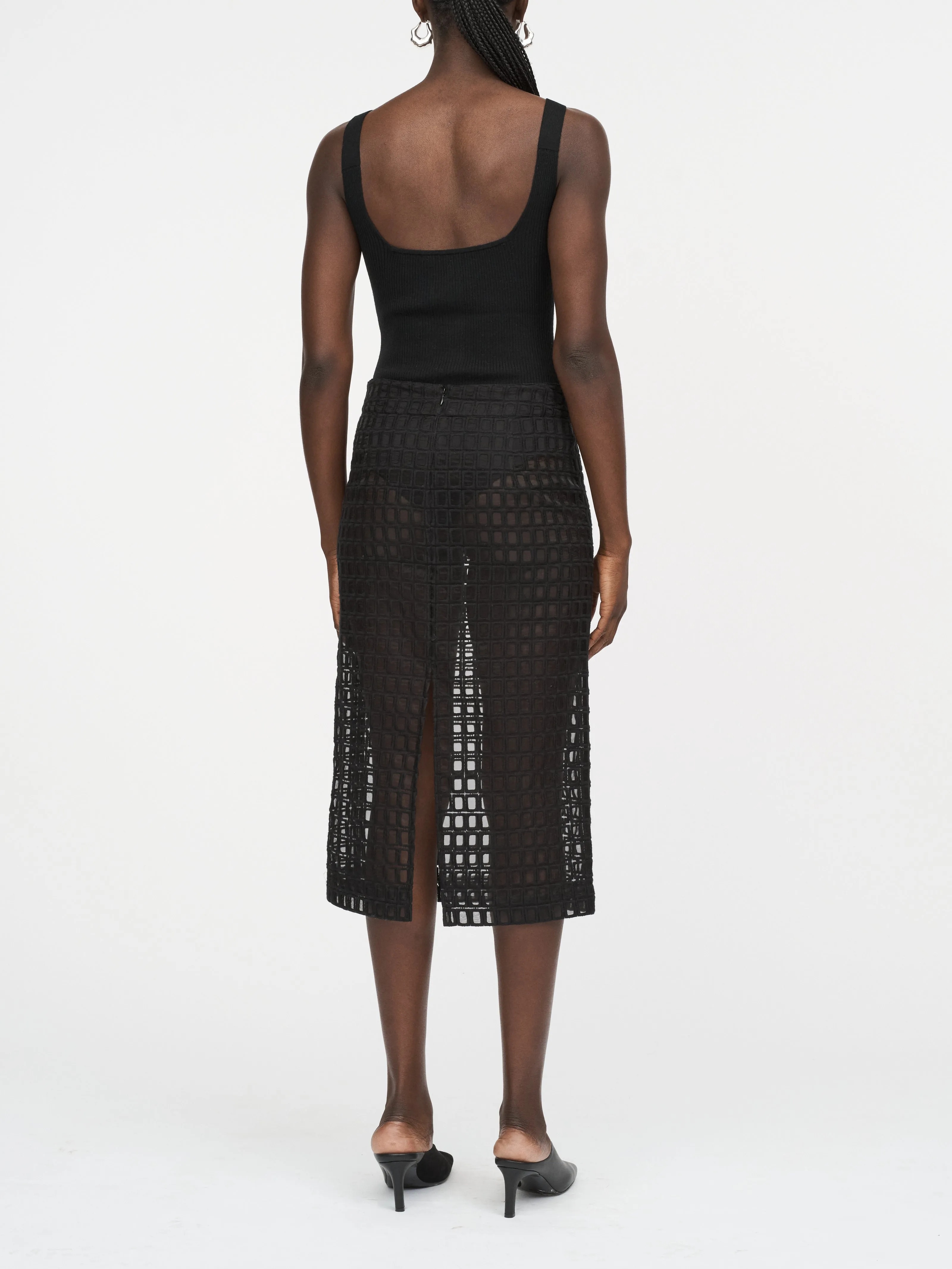 Rib Body Suit in Black