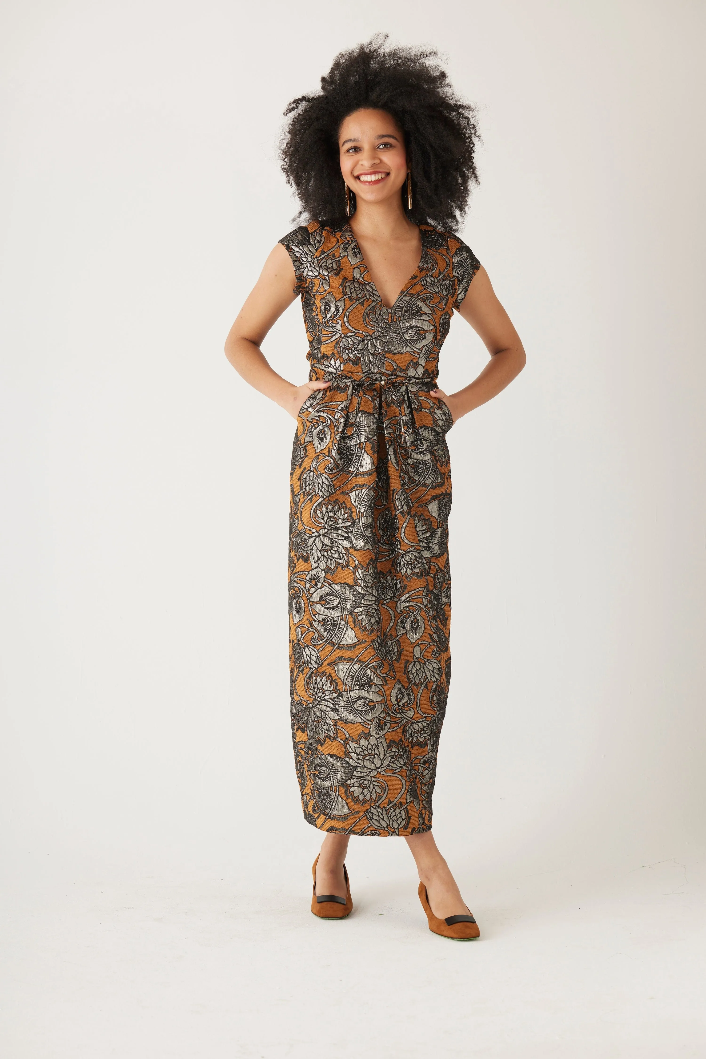 Rita Dress in Brocade