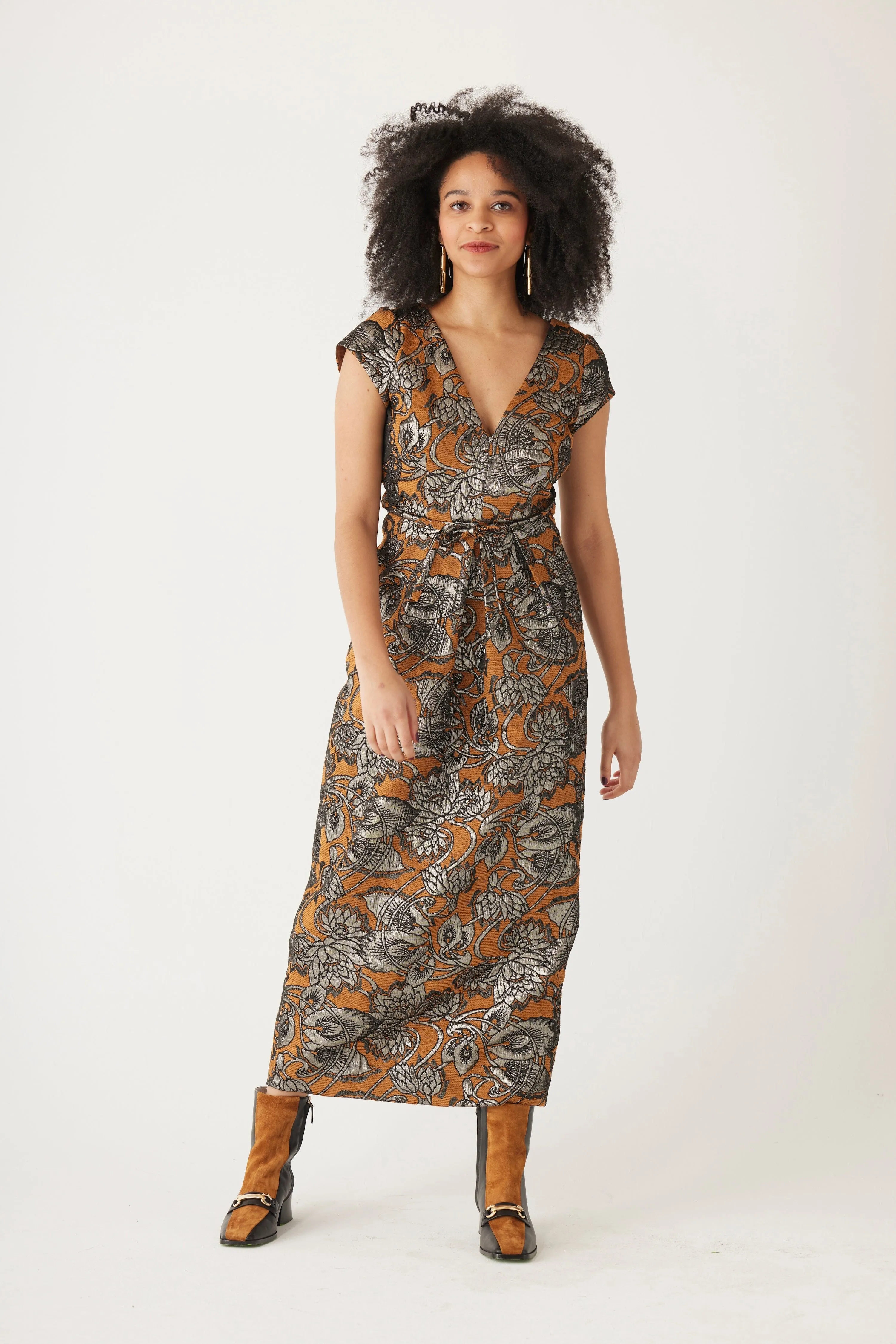 Rita Dress in Brocade