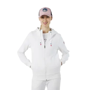 ROSSIGNOL WOMEN'S FULL-ZIP HOODED LOGO COTTON SWEATSHIRT