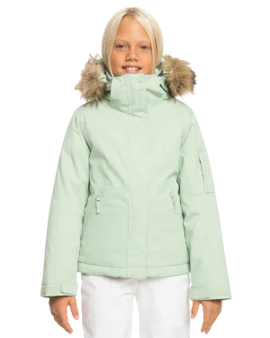 Roxy Girls' 8-16 Meade Technical Snow Jacket - Cameo Green