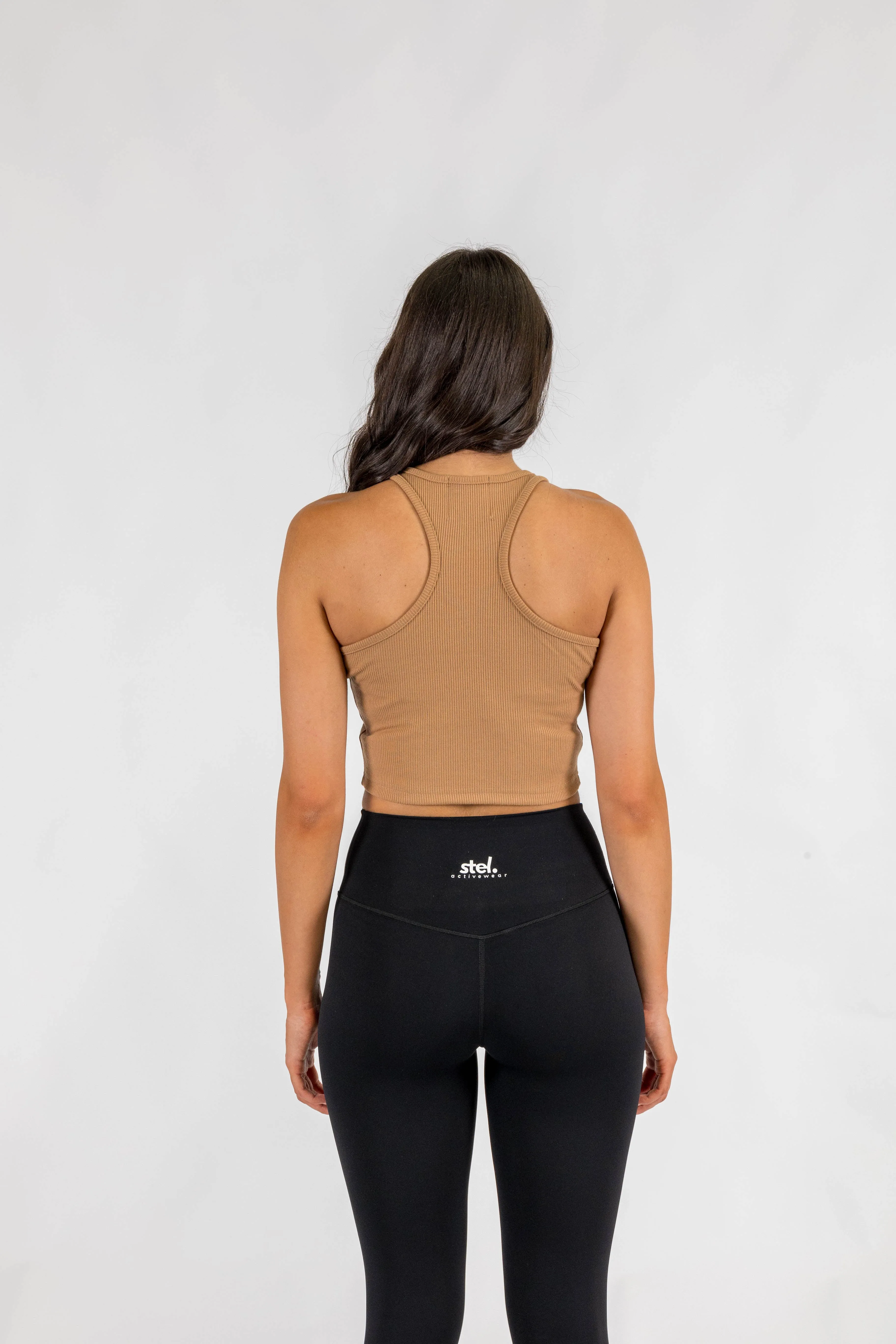 Ruby Ribbed Beige Tank