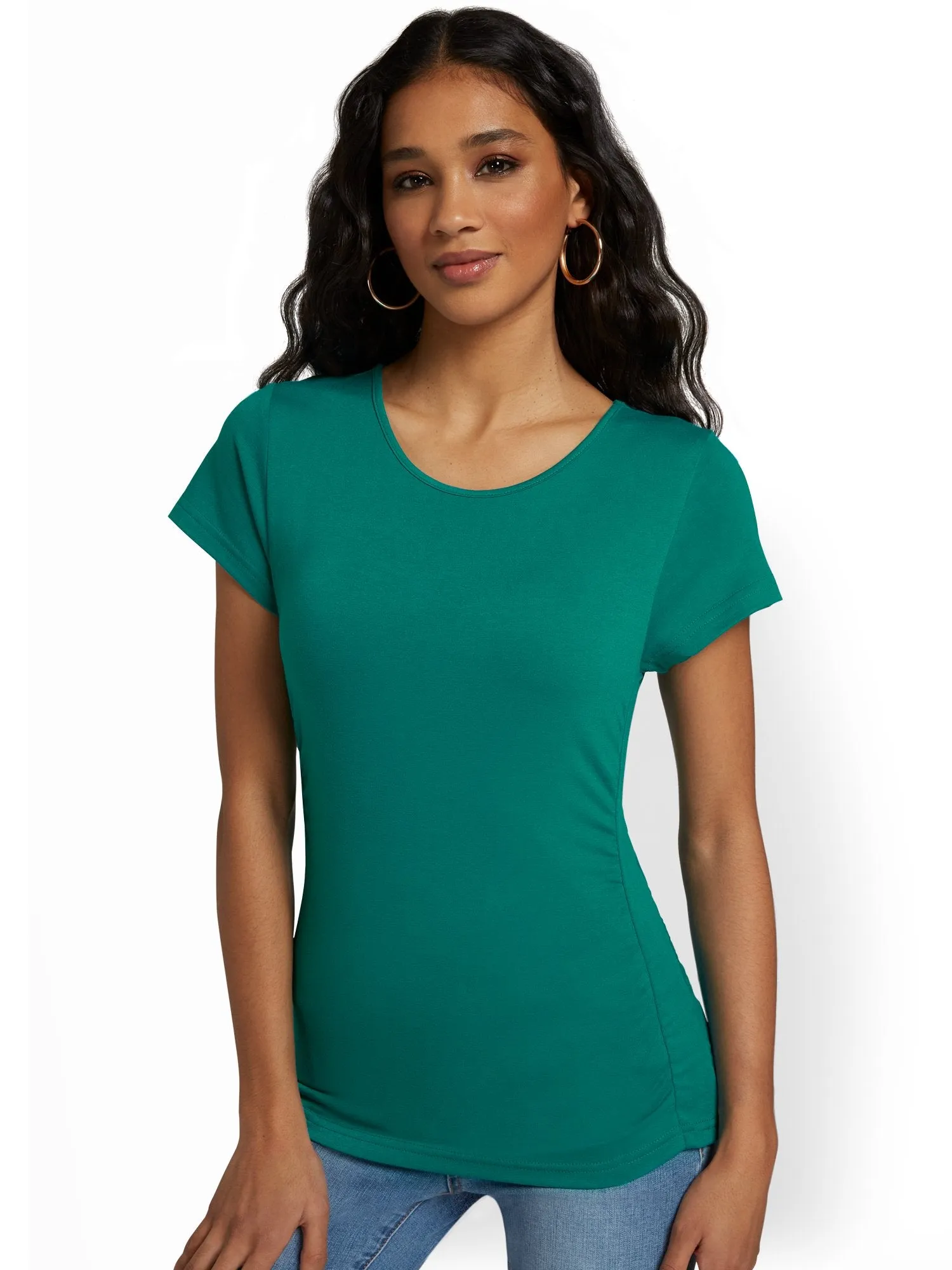 Ruched-Side Top