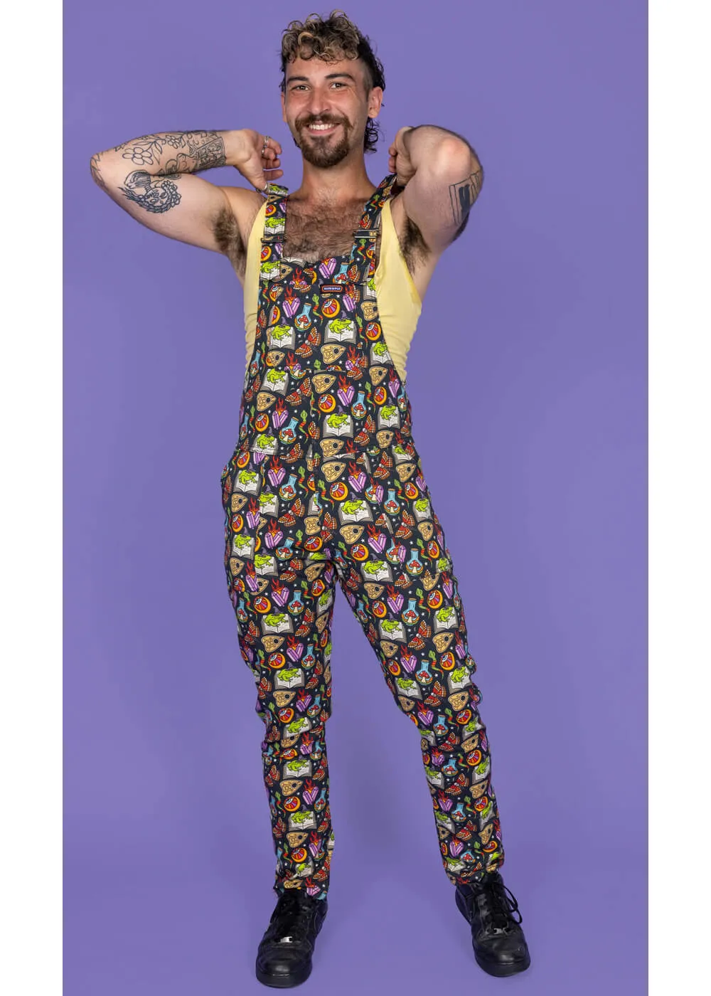 Run & Fly Bewitched Cauldron Dungarees Black