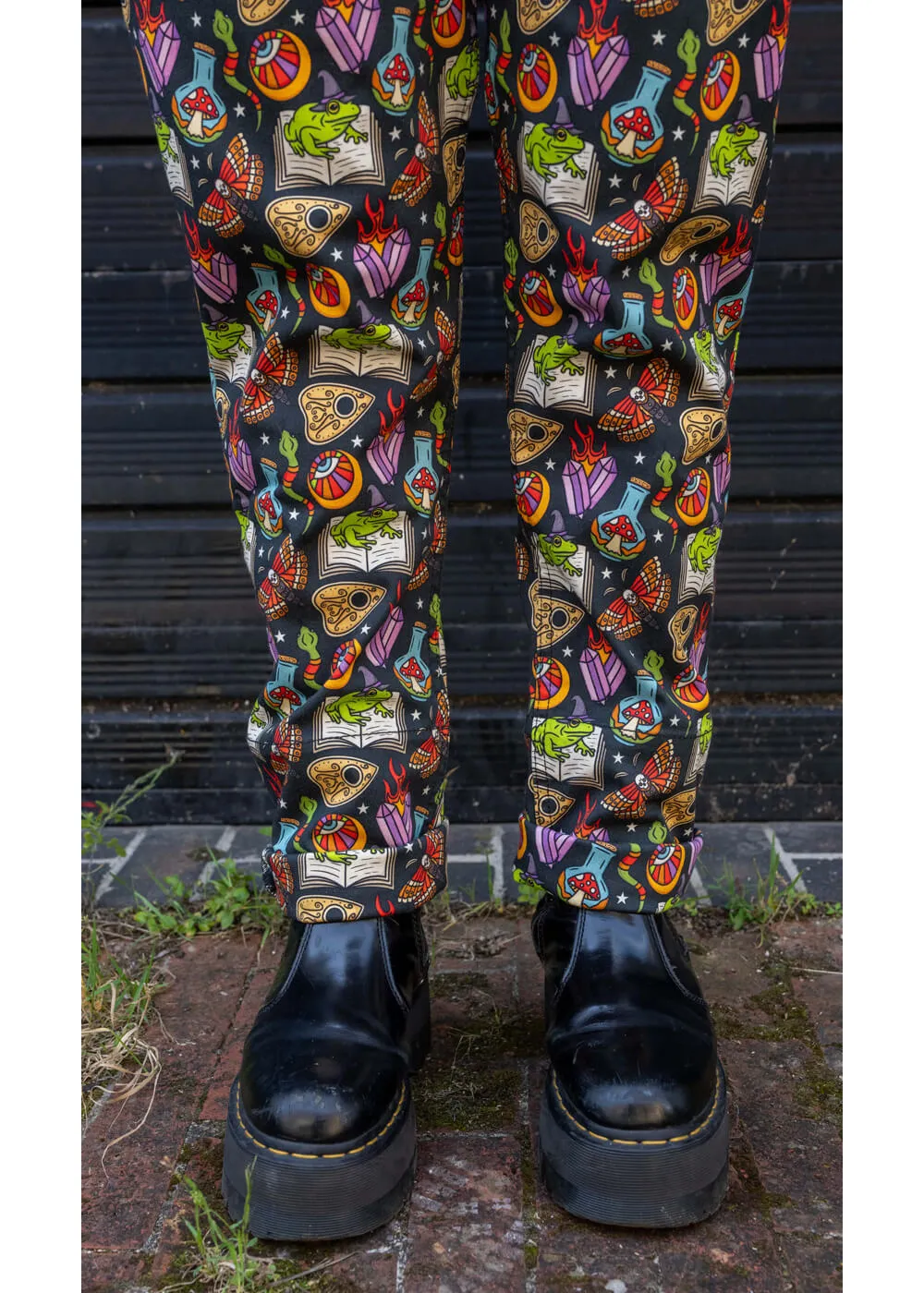 Run & Fly Bewitched Cauldron Dungarees Black