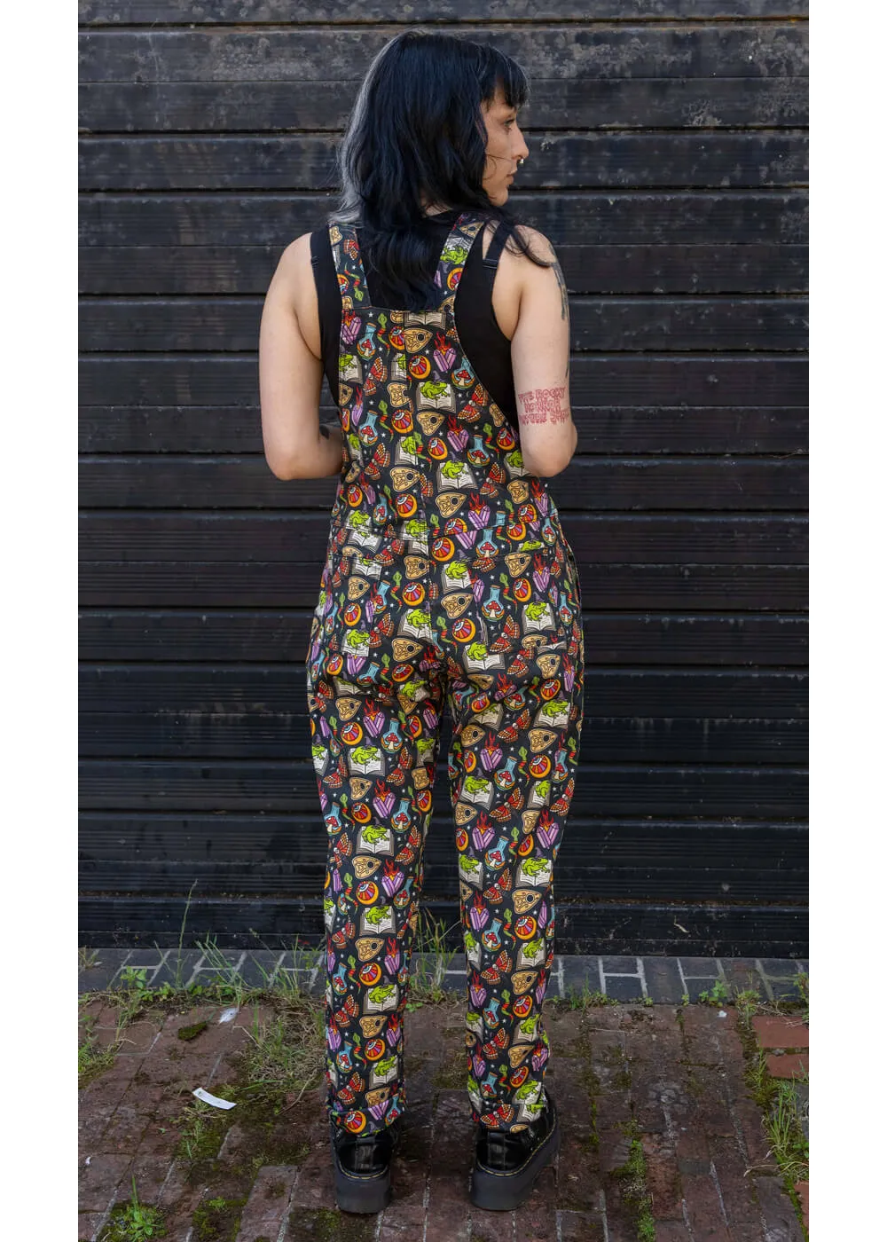 Run & Fly Bewitched Cauldron Dungarees Black