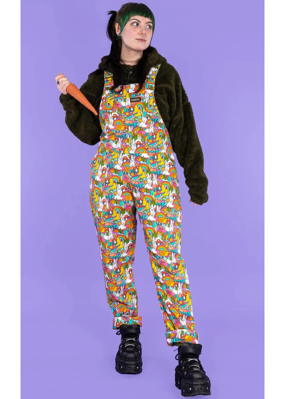Run & Fly Bunny Love 70's Dungarees Multi