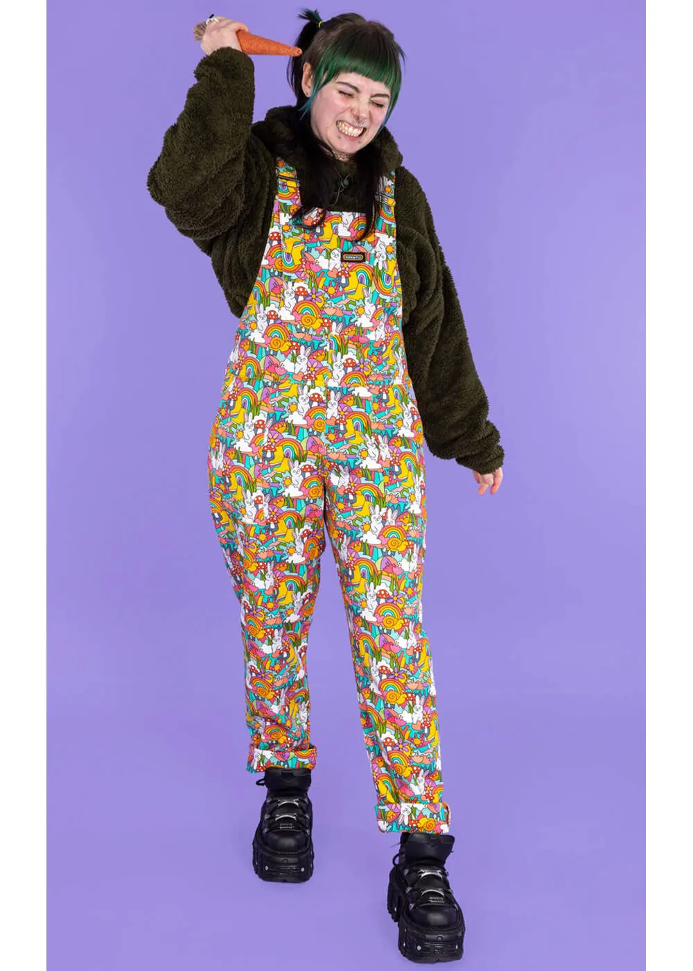 Run & Fly Bunny Love 70's Dungarees Multi