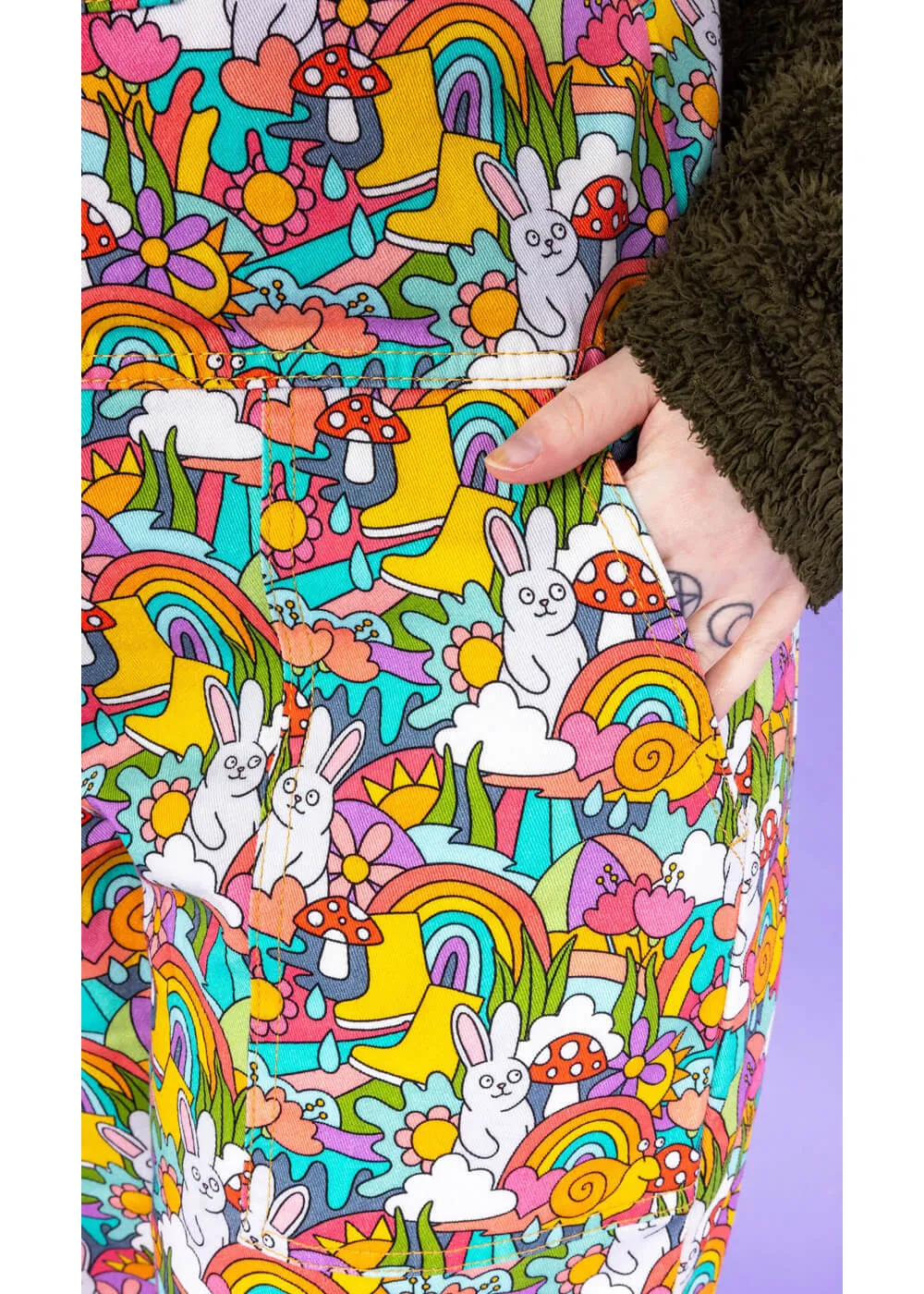 Run & Fly Bunny Love 70's Dungarees Multi