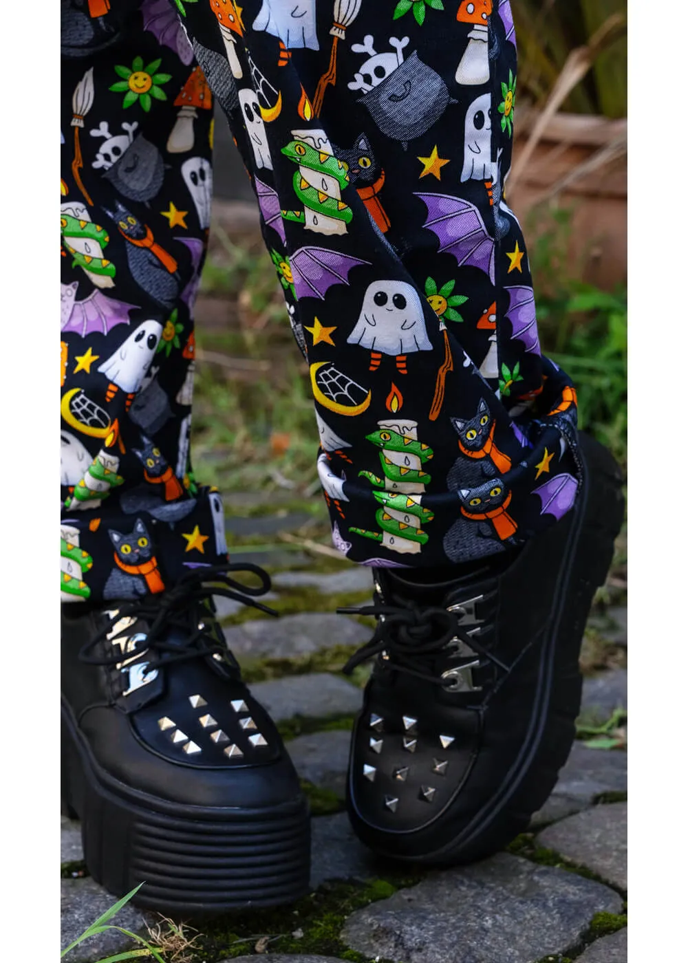 Run & Fly Cauldron Cats Dungarees Black