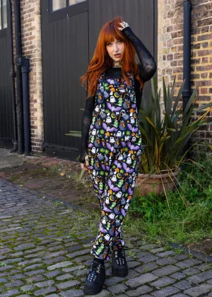 Run & Fly Cauldron Cats Dungarees Black