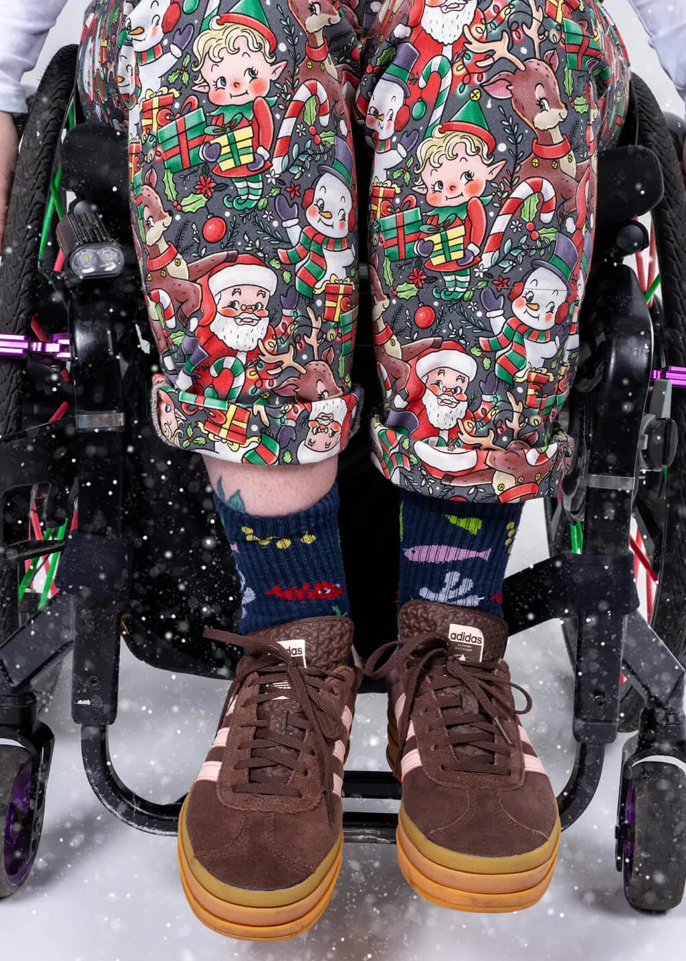 Run & Fly Christmas Cuties 70's Dungarees Black