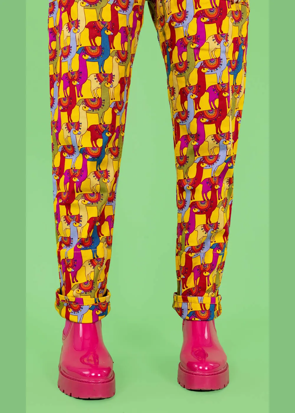 Run & Fly Drama Llama 70's Dungarees Multi