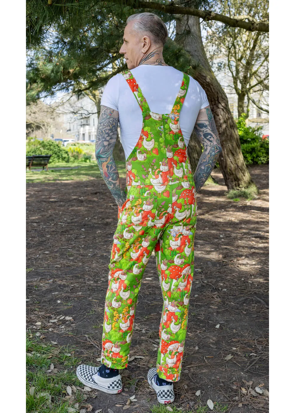 Run & Fly In The Geese Garden 70's Dungarees Green