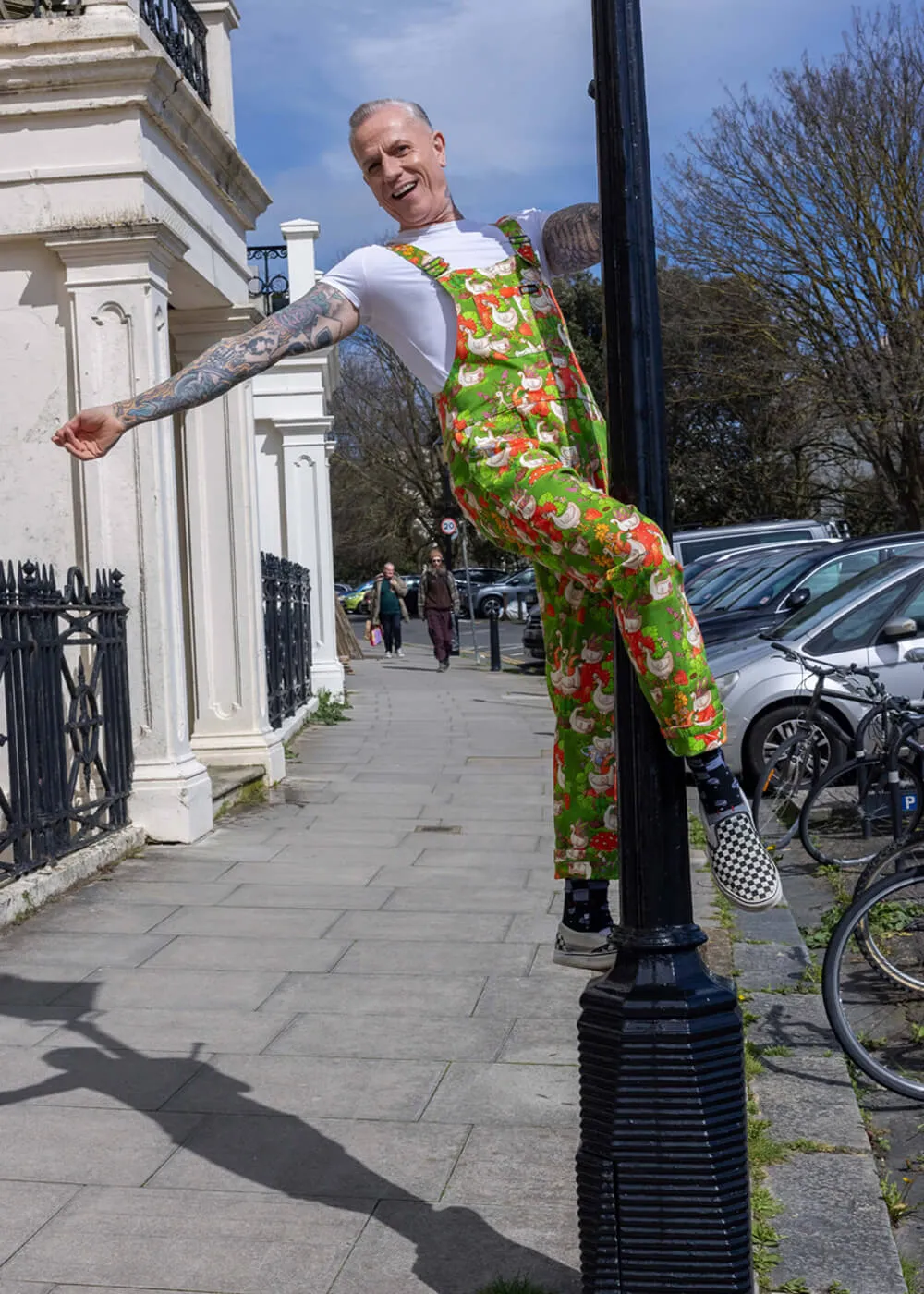 Run & Fly In The Geese Garden 70's Dungarees Green