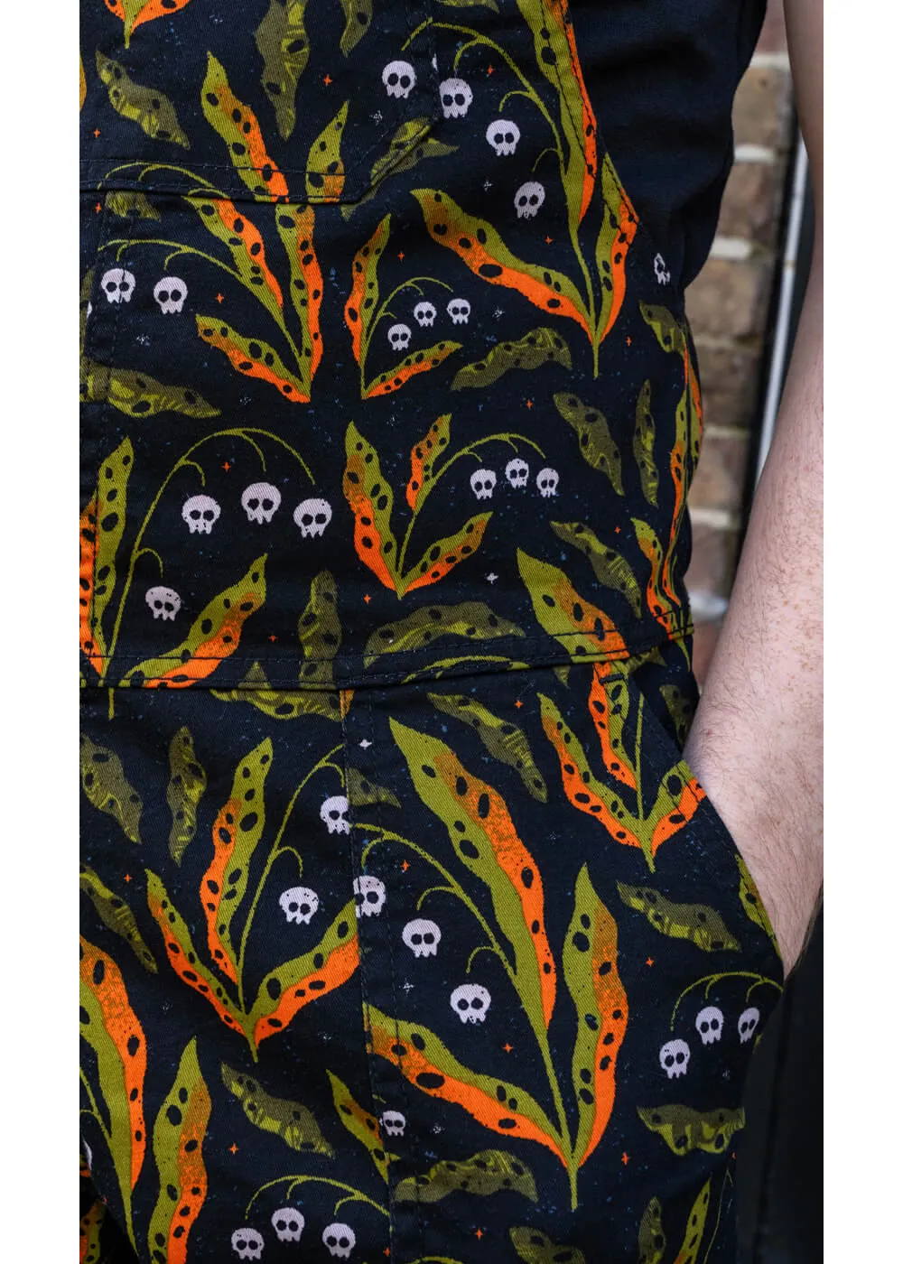 Run & Fly Poison and Plants Dungarees Black