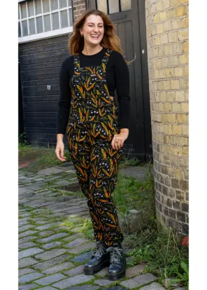 Run & Fly Poison and Plants Dungarees Black