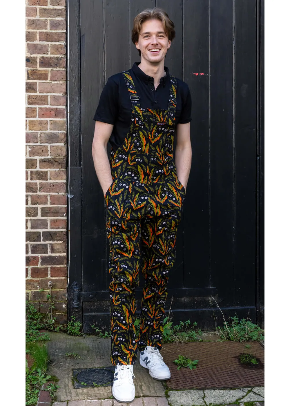 Run & Fly Poison and Plants Dungarees Black