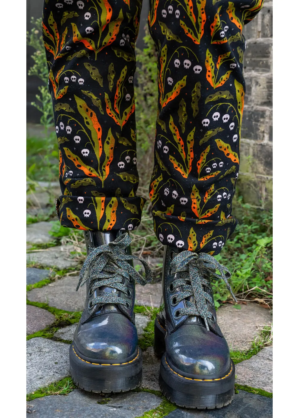 Run & Fly Poison and Plants Dungarees Black