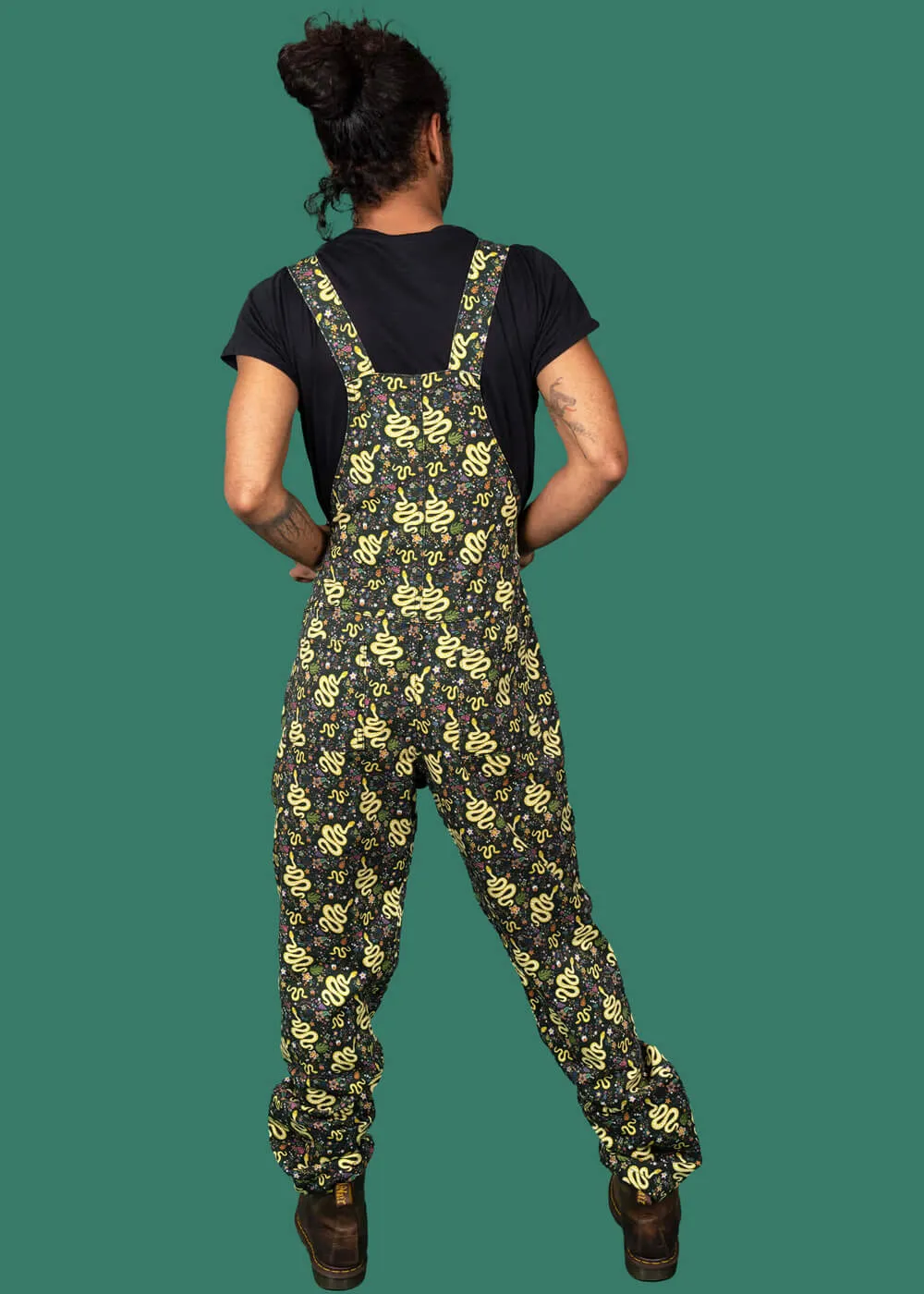 Run & Fly Serpent Dungarees Black
