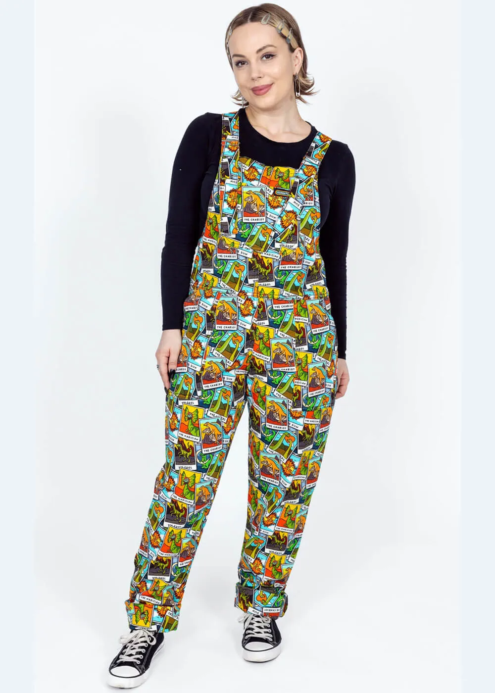 Run & Fly Tarot Dinosaurs 70's Dungarees Multi