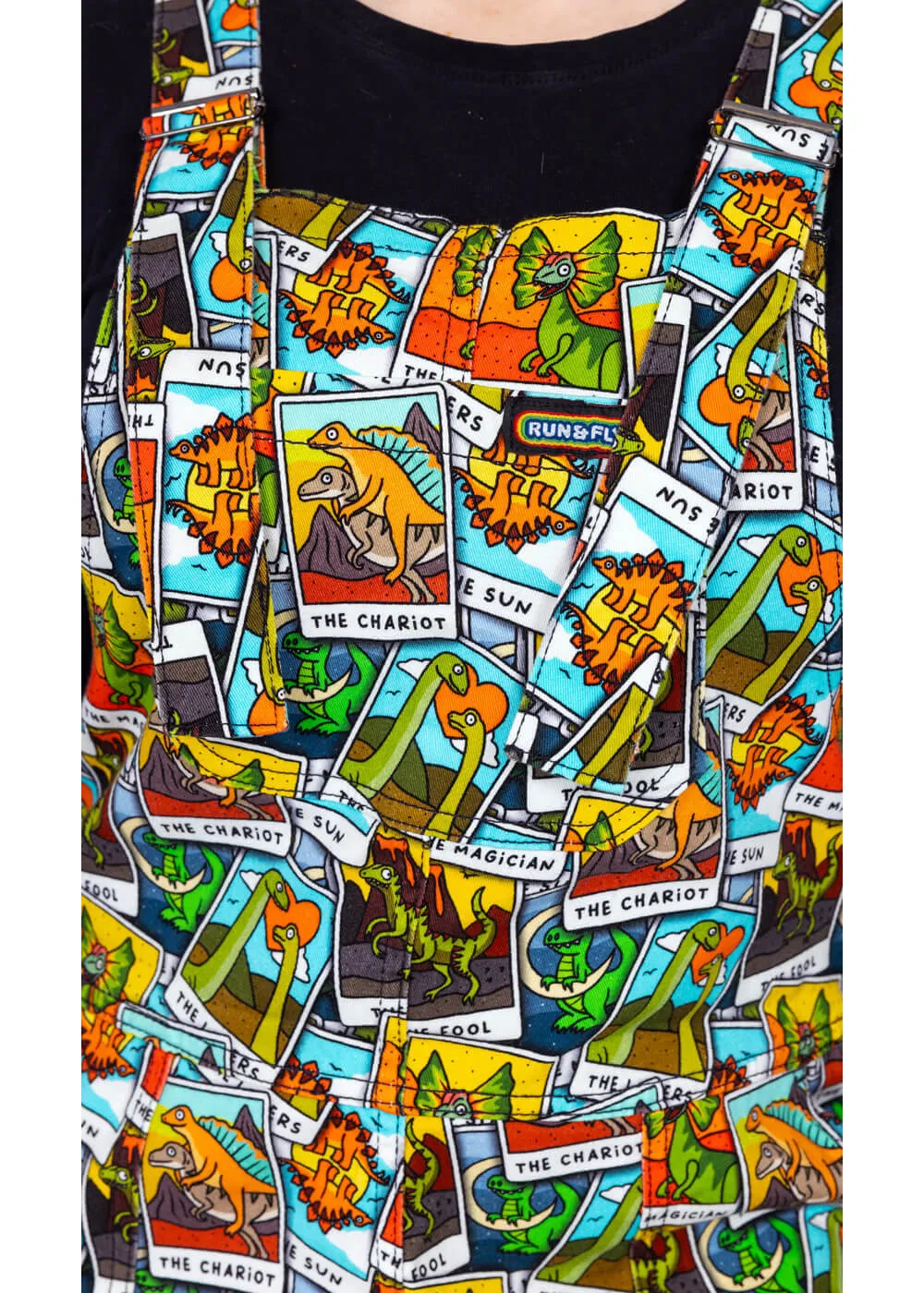 Run & Fly Tarot Dinosaurs 70's Dungarees Multi