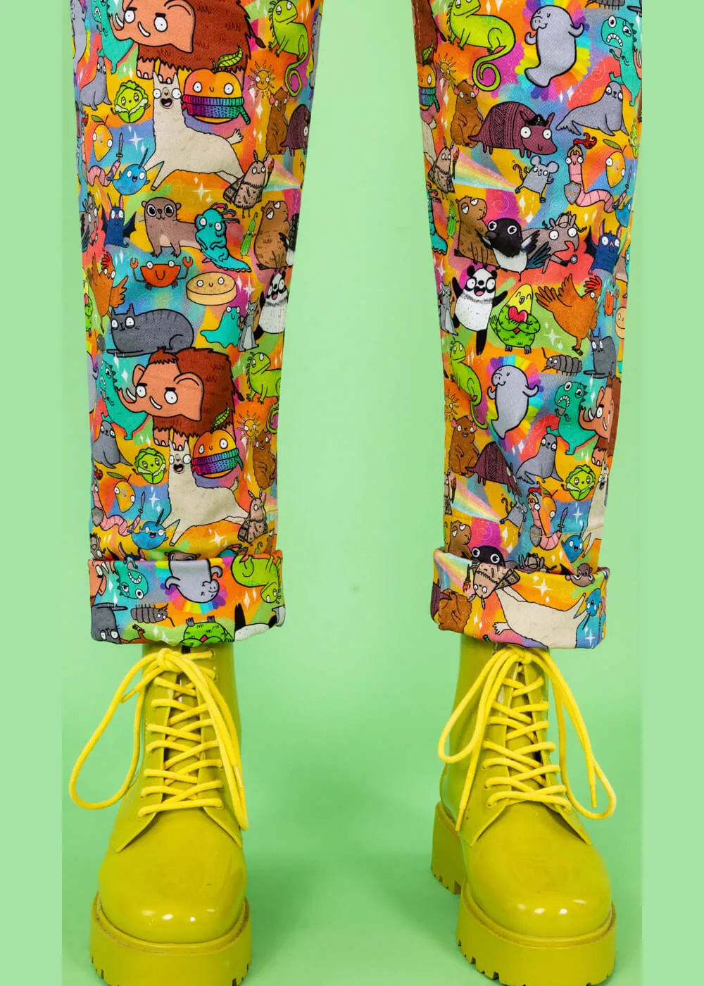 Run & Fly Weird & Wonderful 70's Dungarees Multi