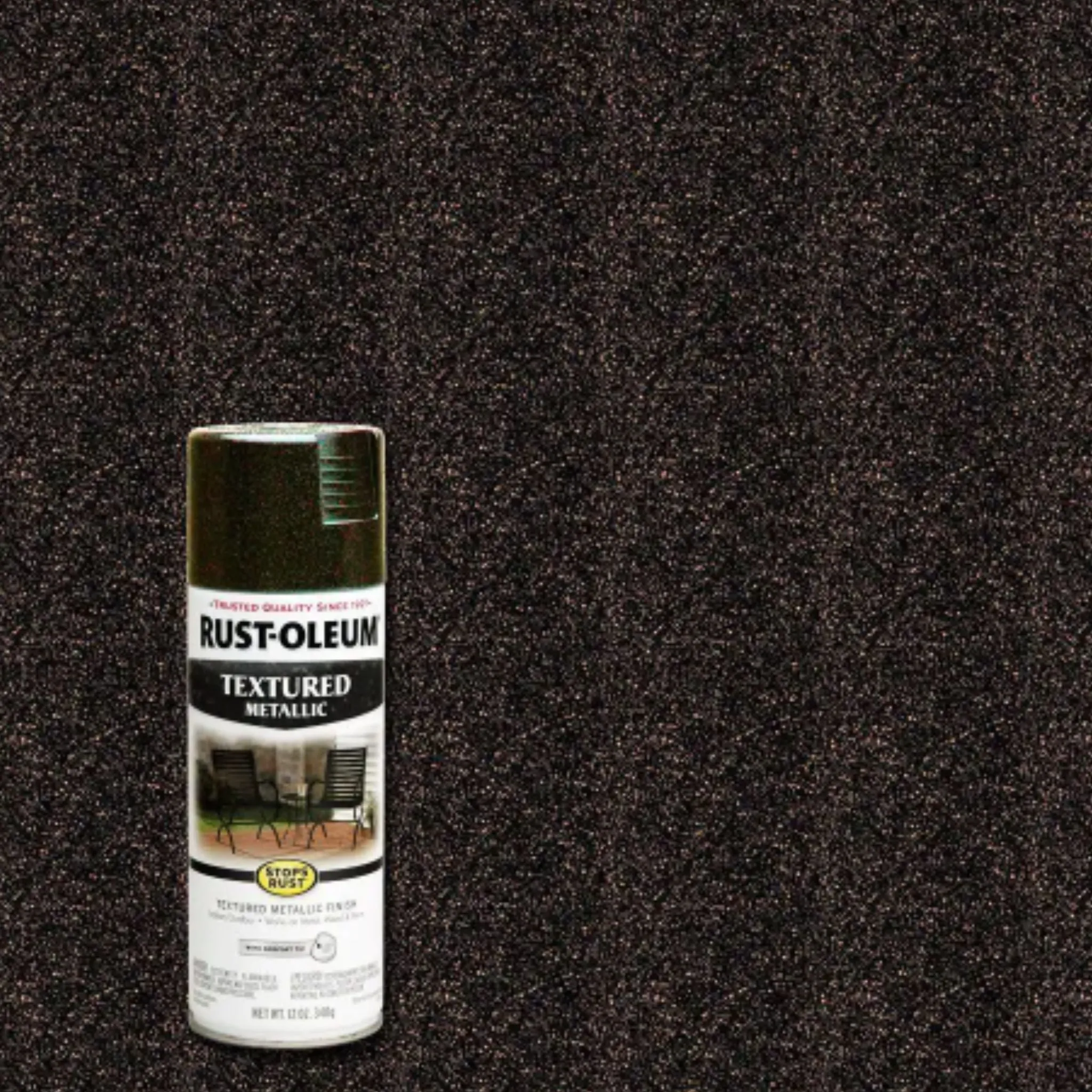 Rustoleum - STOPS RUST Textured Metallic Spray Paint - MYSTIC BROWN (6 cans)