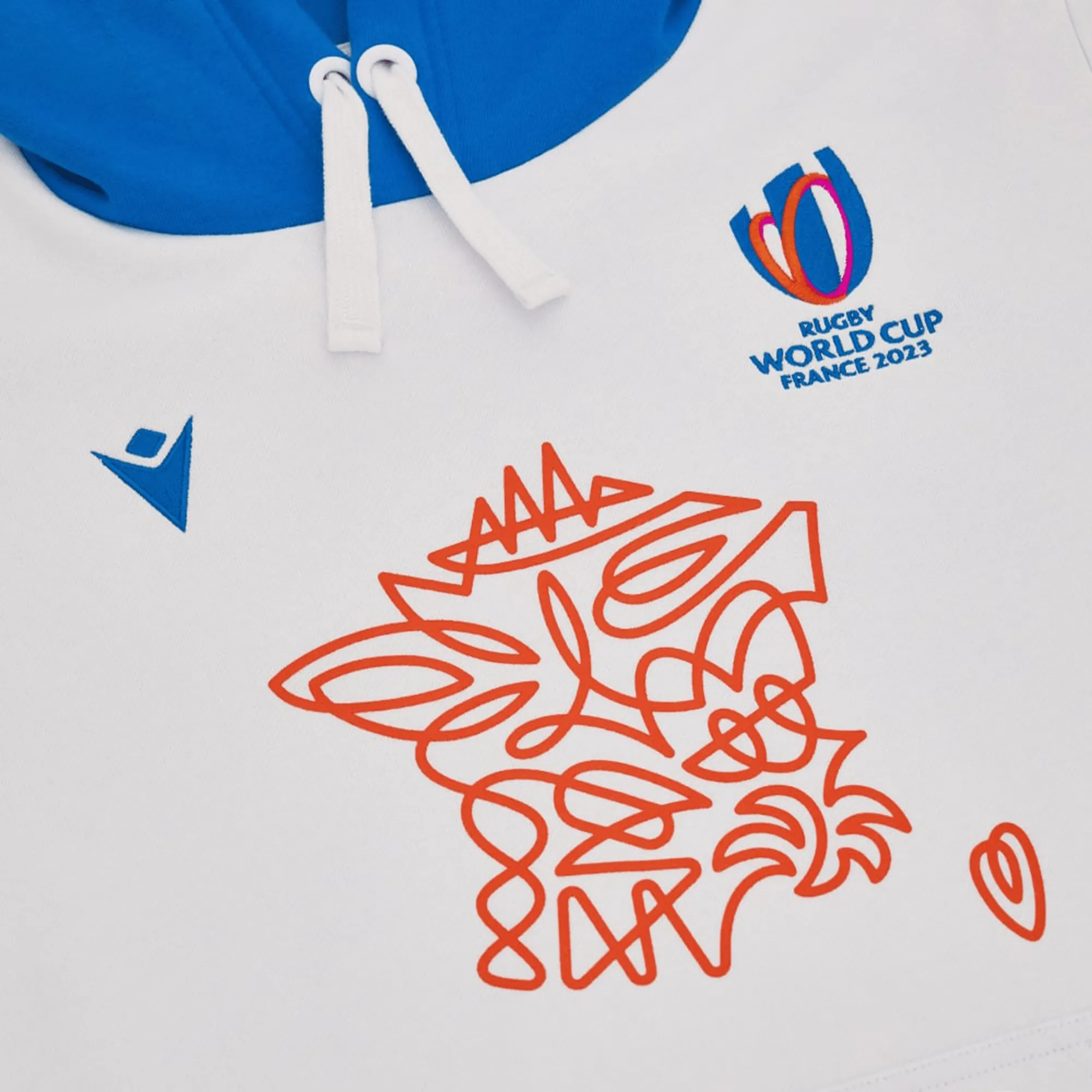 RWC23 France Logo Cotton Hoody by Macron