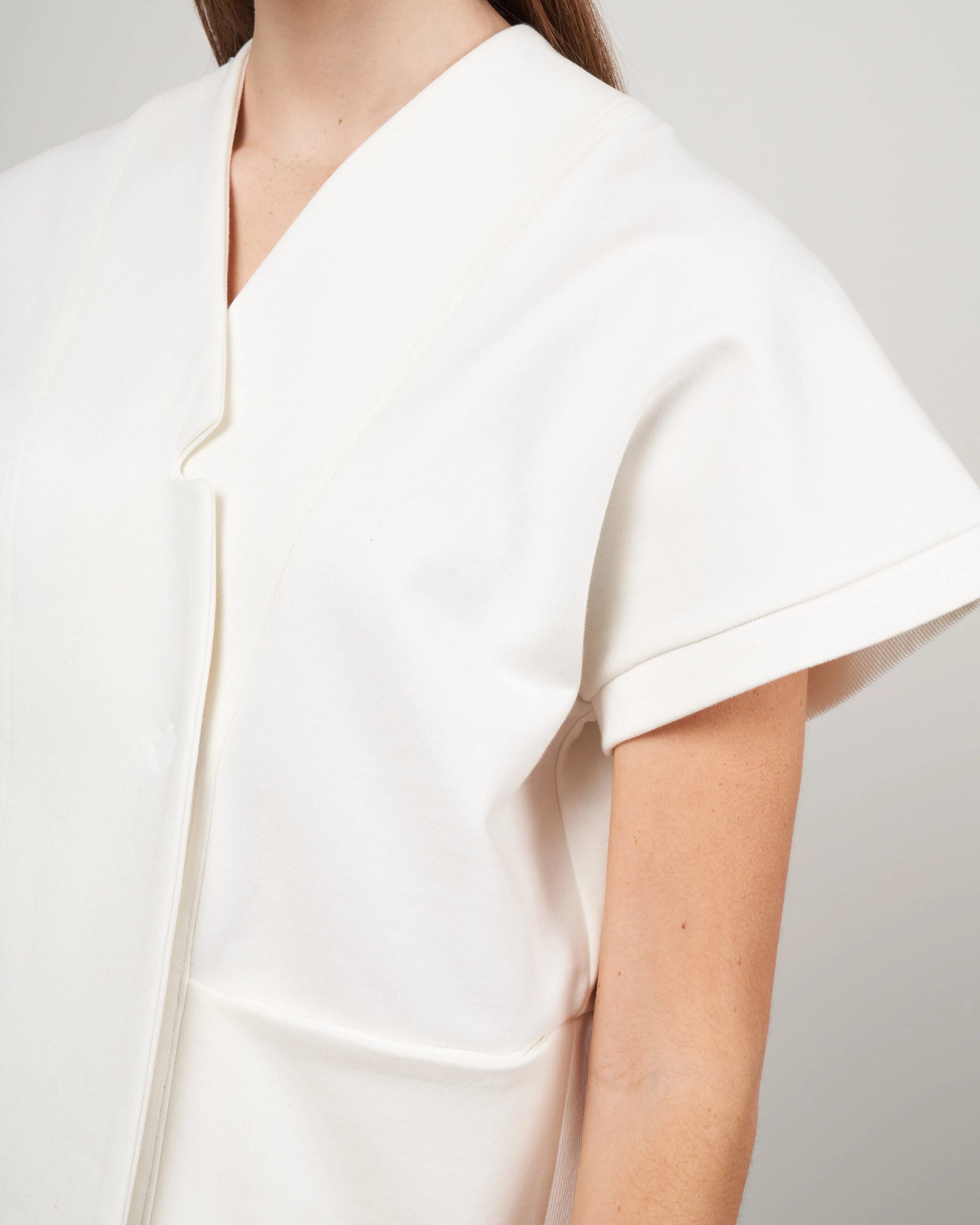 saban waistcoat - chalk french terry