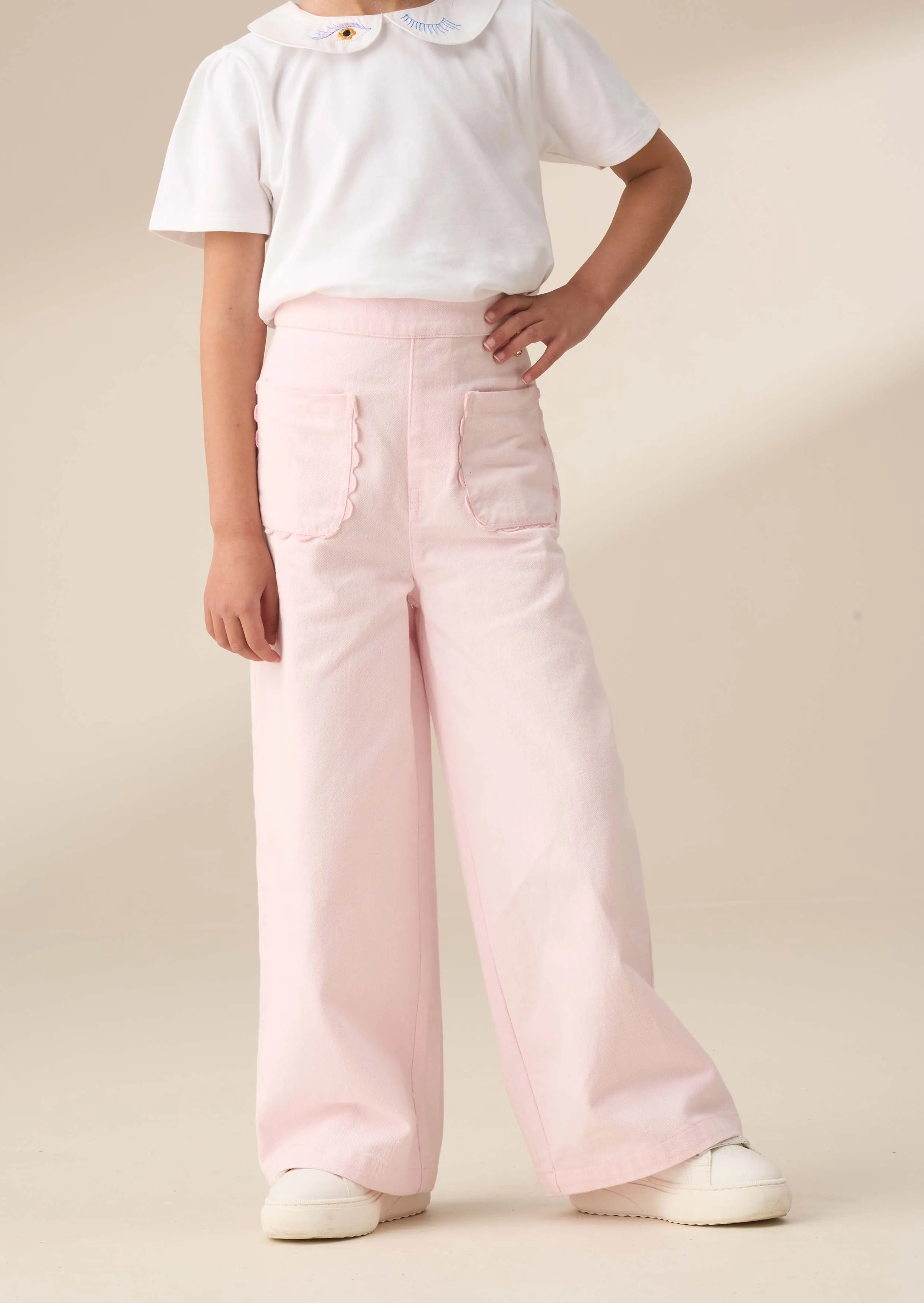 Sabine Pink Washed Trousers
