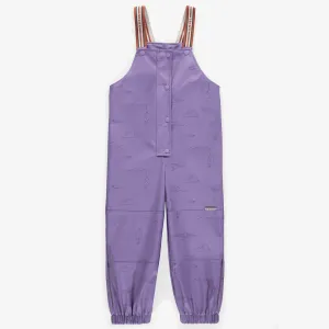 Salopette de pluie mauve en polyuréthane, enfant || Purple polyurethane rain overalls, child