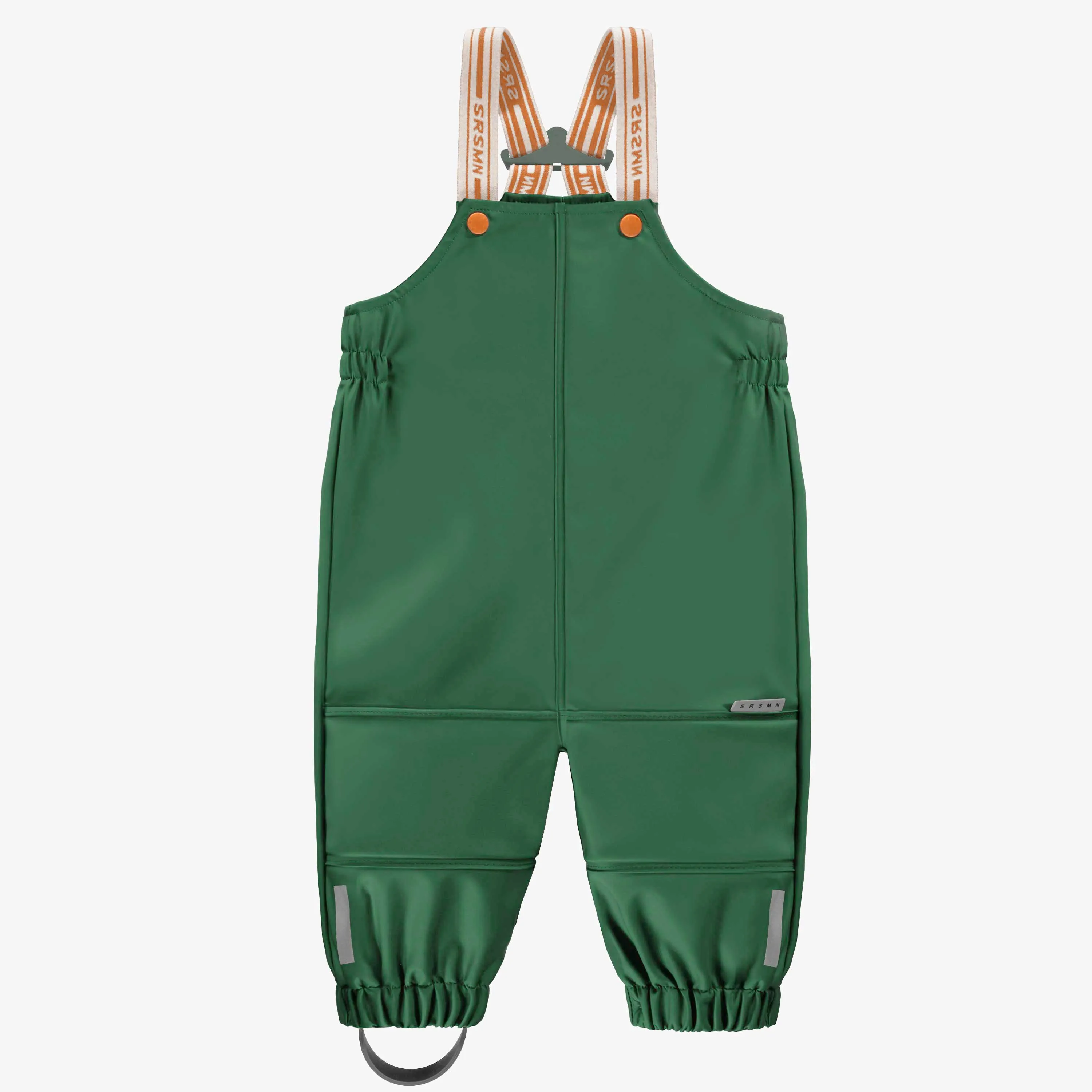 Salopette de pluie verte en polyuréthane, bébé || Green polyurethane rain overalls, baby