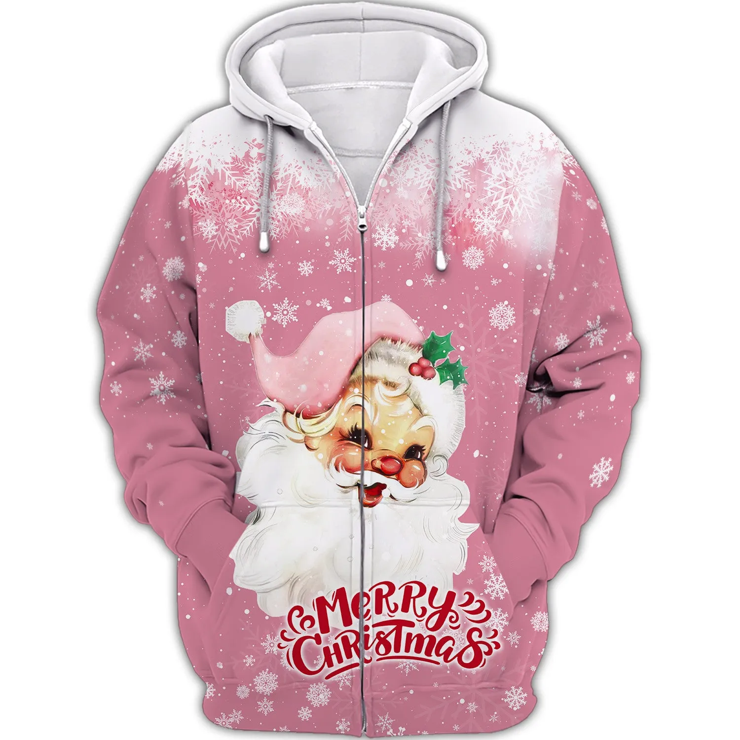 Santa Claus Christmas 3D Printed Unisex Merry Christmas Hoodie T Shirt