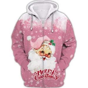 Santa Claus Christmas 3D Printed Unisex Merry Christmas Hoodie T Shirt